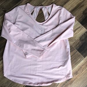 Under Armour Blush pink long sleeved work out top